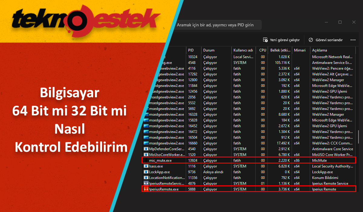 Bilgisayar 64 Bit mi 32 Bit mi Nasıl Kontrol Edebilirim Windows Bilgisayar 64 Bit mi 32 Bit mi Nasıl Kontrol Edebilirim