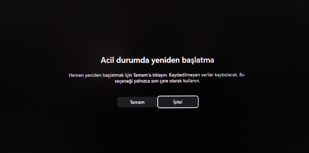 Windows 11 Acil Durumda Yeniden Başlatma Nasıl Yapılır Acil Durumda Yeniden Başlatma Nasıl Yapılır