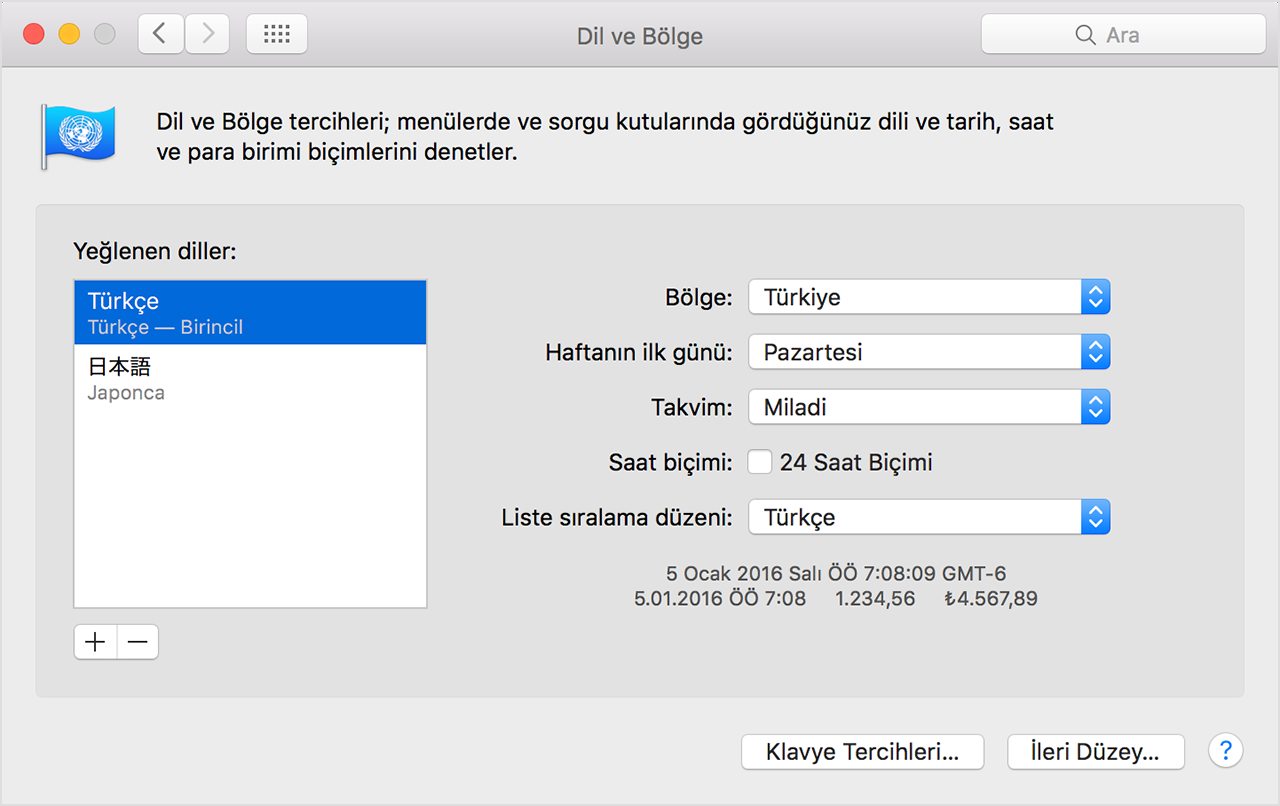 Mac'te Yanlış Tarih ve Saati Düzeltme