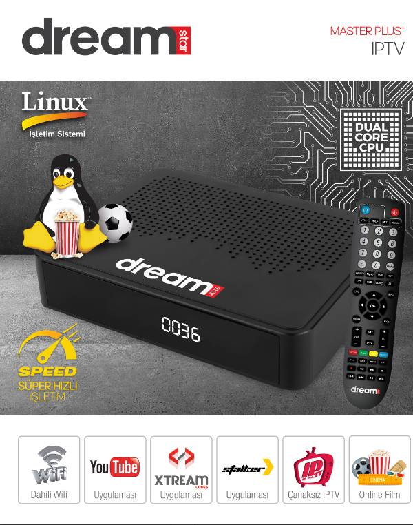 Dreamstar Master Plus Linux Uydu Alıcısı