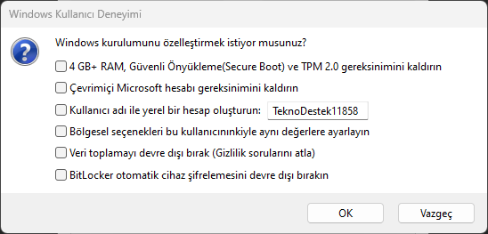 Windows 11 24H2 USB Yükleme Medyası Oluşturma