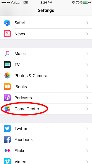 Game Center'a Gmail Bağlama