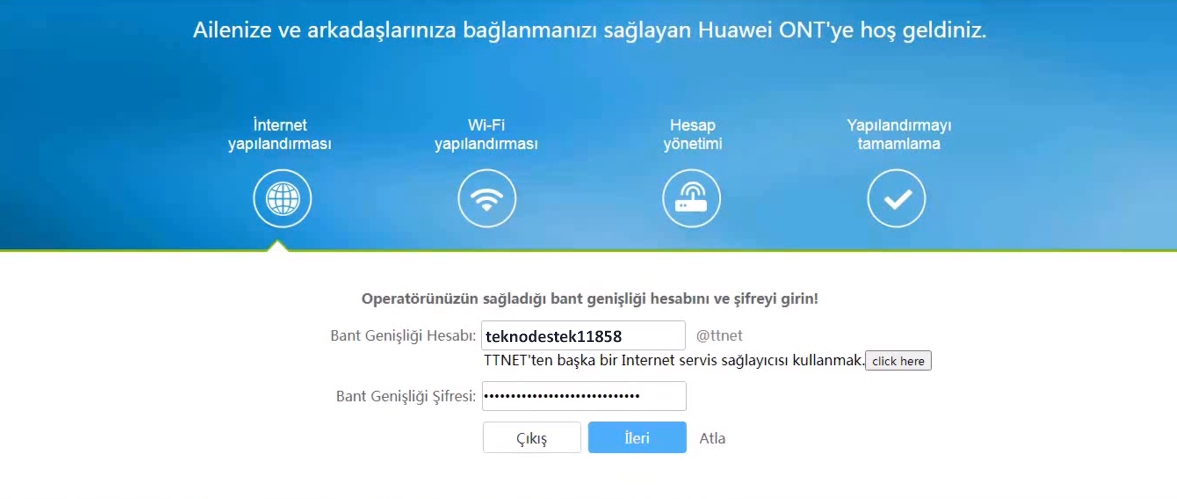 Huawei LG8245X6-50 Modem Kurulumu Nasıl Yapılır