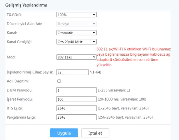 Huawei LG8245X6-50 Kablosuz Ayarları