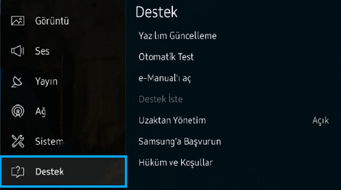 Samsung TV Nasıl Sıfırlanır