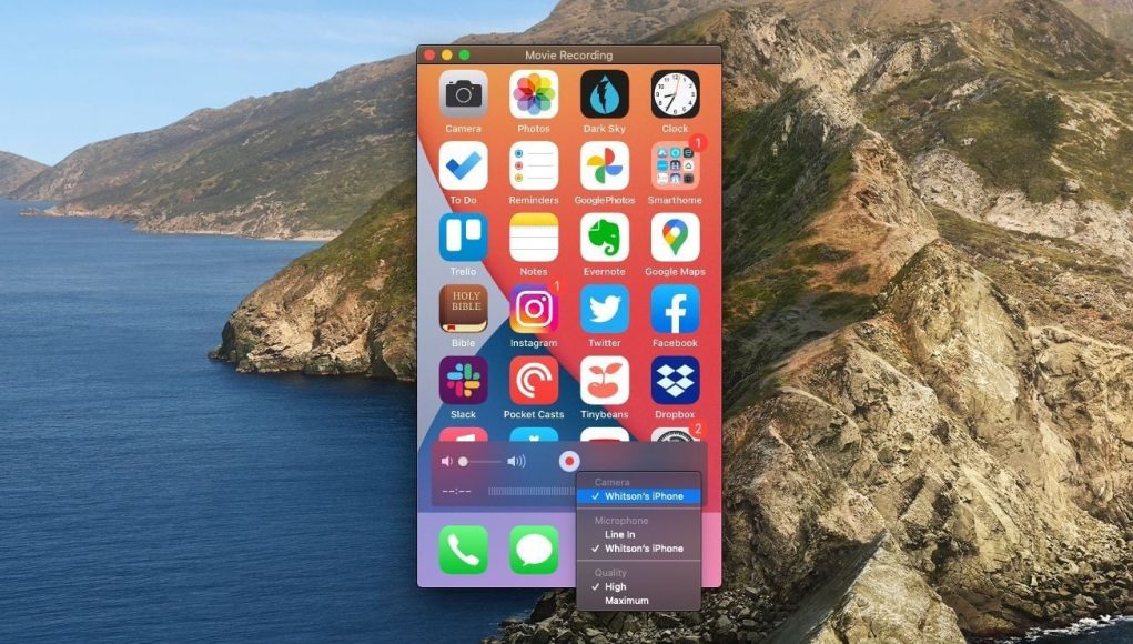 iPhone ekranının Windows 11 cihazına yansıtıldığı bir ekran görüntüsü.