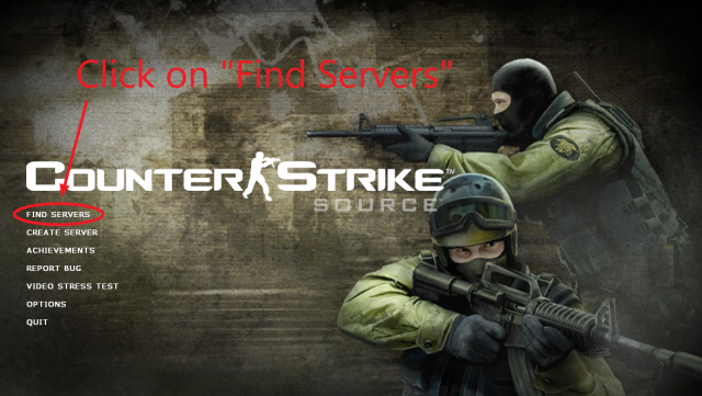 Counter-Strike Source sunucu kurulum ekranı ve oyun içi görüntüler.