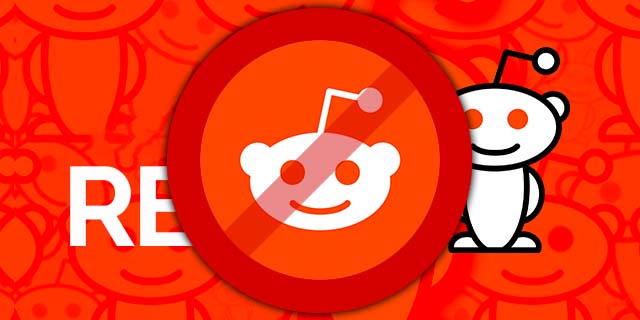 Reddit logosu, farklı ban türlerini temsil eden ikonlarla bir arada karanlık bir arka plan üzerinde.