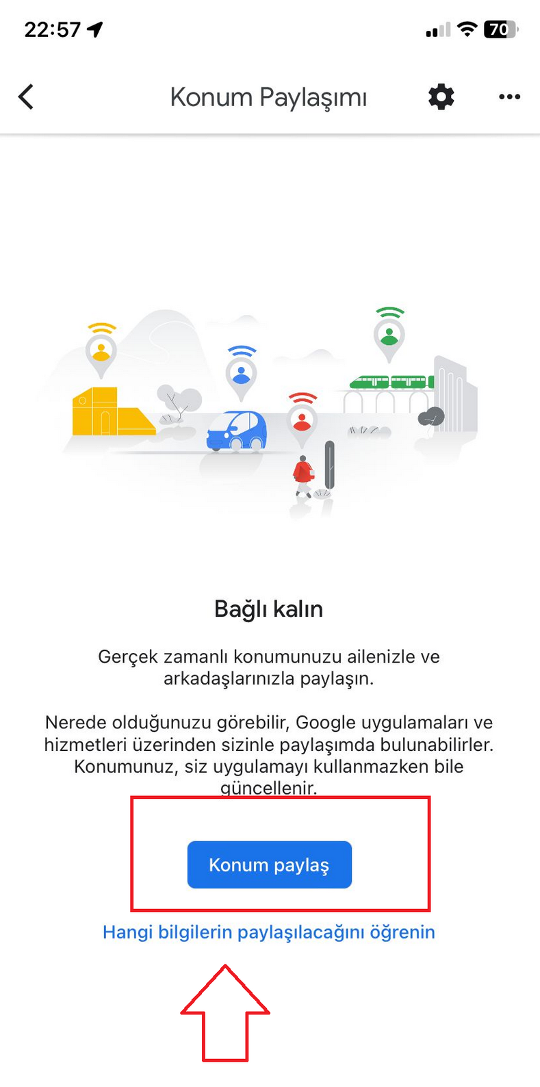 Google Maps ile konum takibi yapma adımları