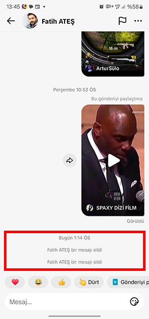 TikTok Gönderilen Mesajı Silme TikTok Gönderilen Mesajı Silme
