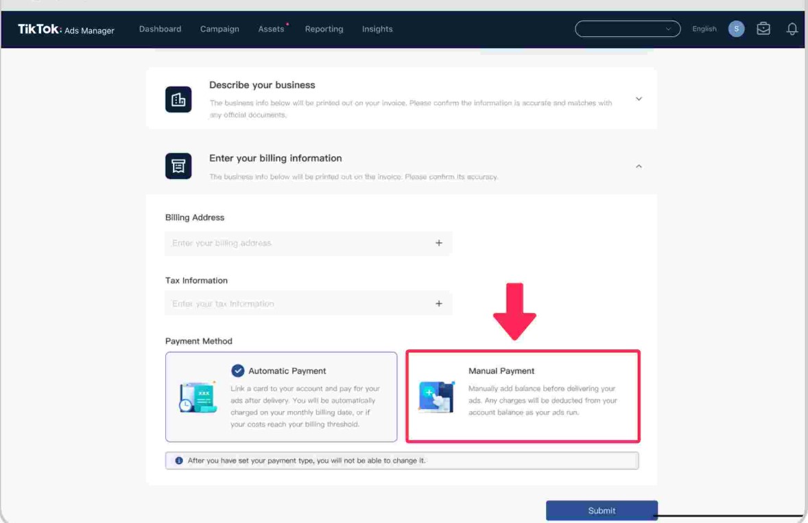 Tiktok Reklam Ödemesi Başarısız Tiktok ödeme yöntemi değiştirme