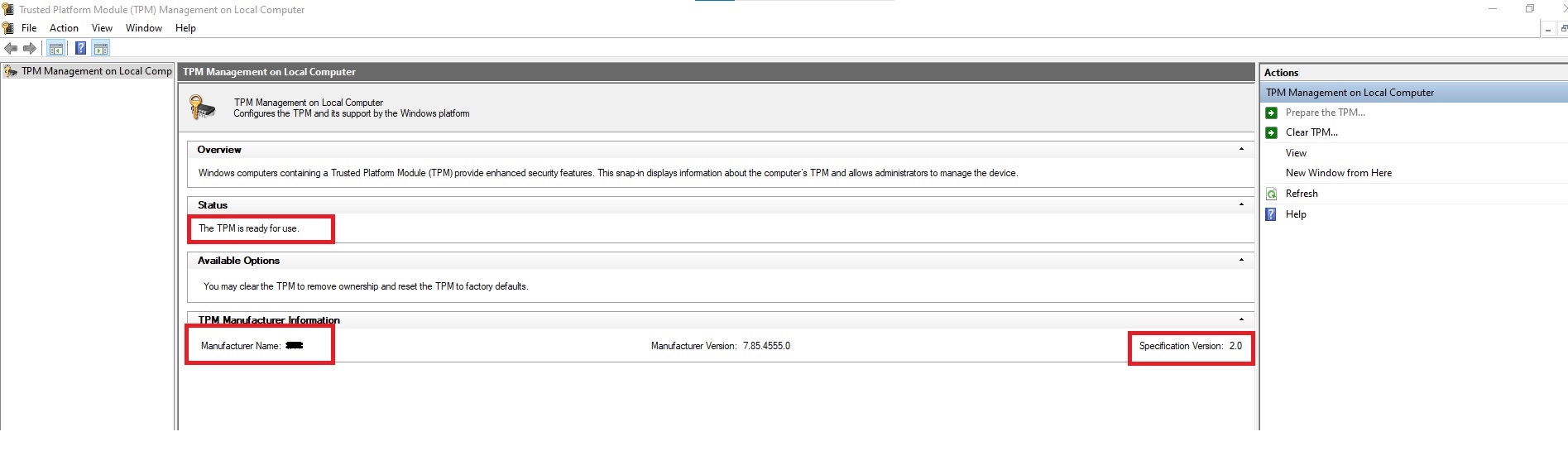 TPM'in Açık Olduğu Anlama