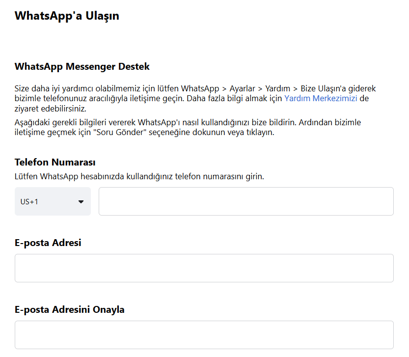 WhatsApp Müşteri Hizmetleri Telefon Numarası