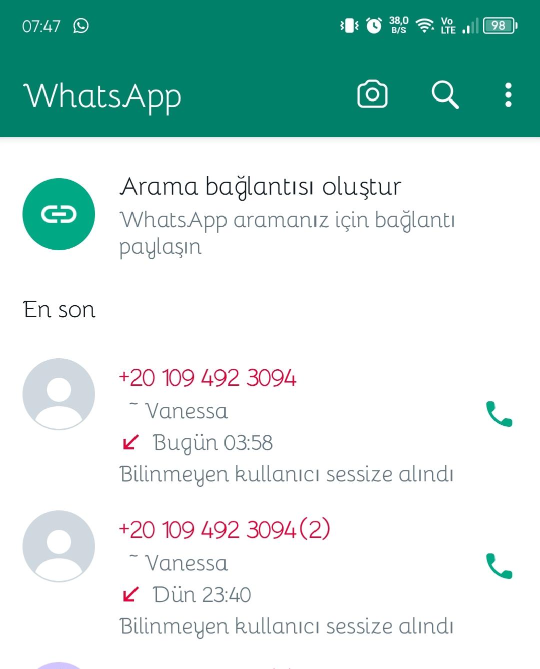 WhatsApp Araması ve Normal Arama Farkları