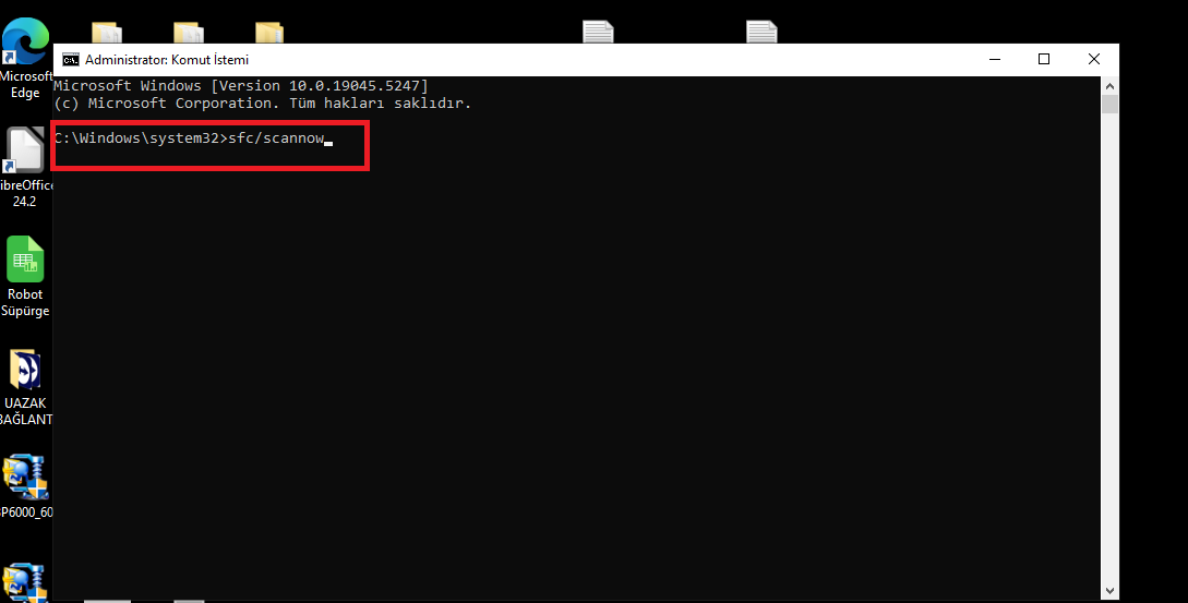sfc/scannow sfc/scannow