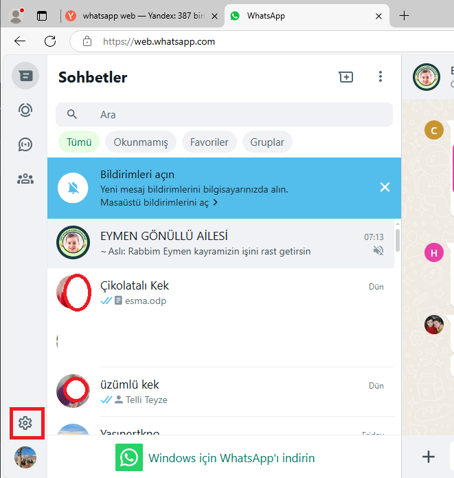 WhatsApp web şifre koyma yöntemi