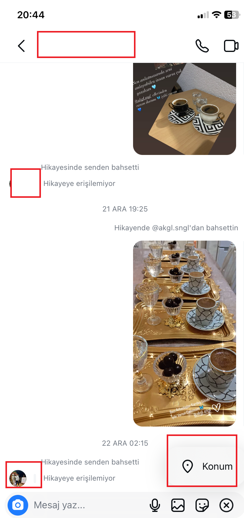 İnstagramda Canlı Konum Gönderme