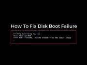 Disk boot failure hatasını gösteren bilgisayar ekranı, sistemin başlatılamaması sorununu anlatan görsel.