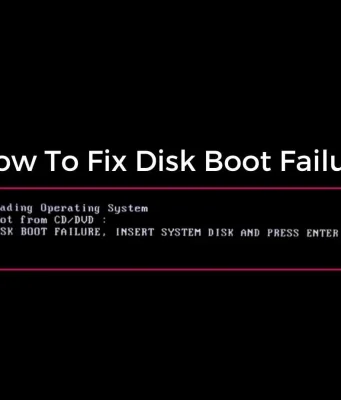 Disk boot failure hatasını gösteren bilgisayar ekranı, sistemin başlatılamaması sorununu anlatan görsel.