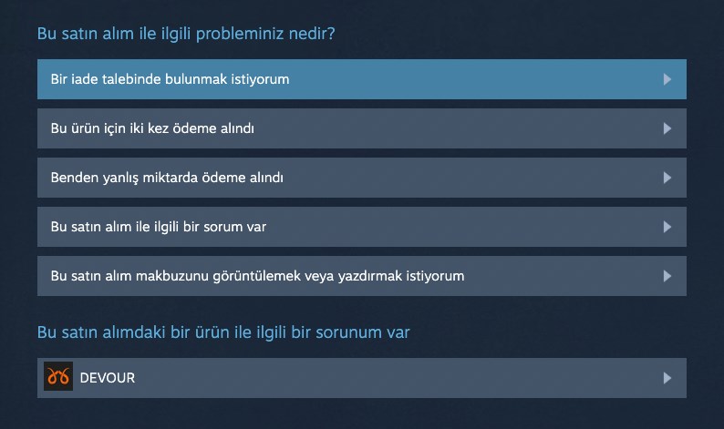 Steam de Oyun Nasil Iade Edilir