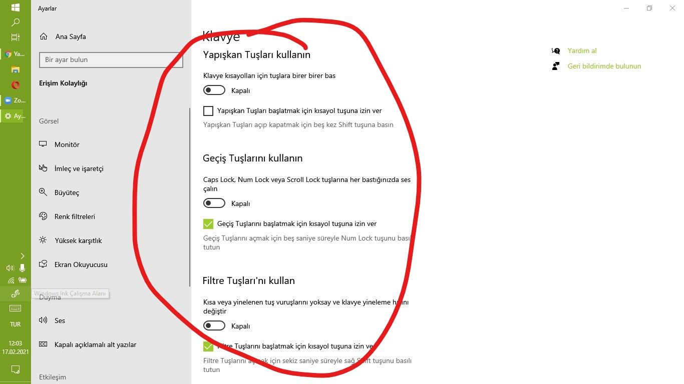 Bilgisayarda Yapiskan Tuslar Nasil Kapatilir1 - Bilgisayarda Yapışkan Tuşlar Nasıl Kapatılır