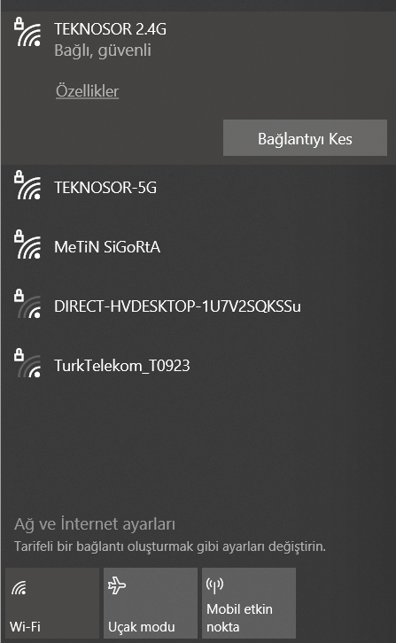 Ekran goruntusu 2024 12 31 134647 - Windows 11'de Wi-Fi Sinyal Gücü Nasıl Kontrol Edilir