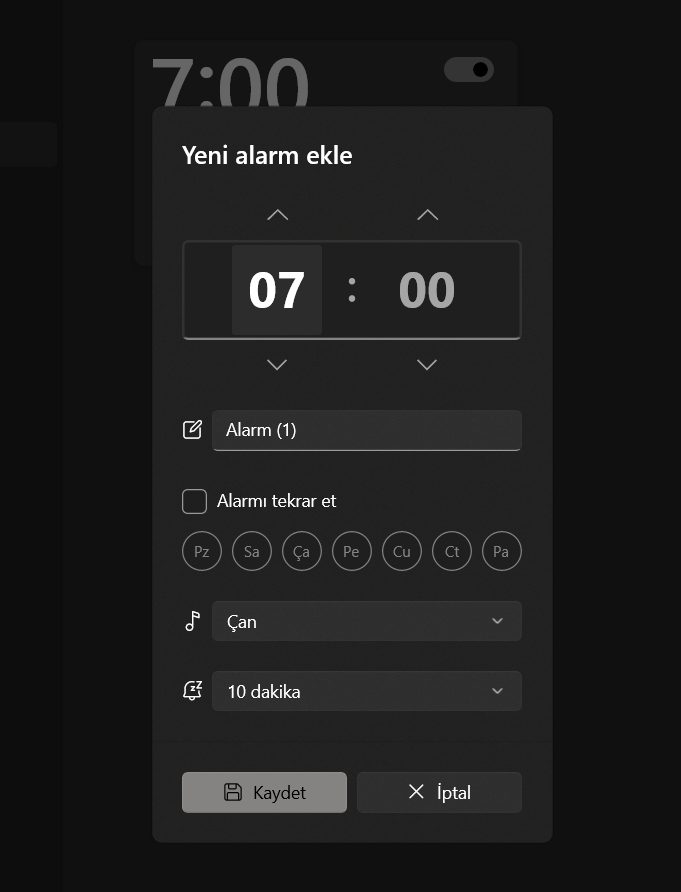 Windows 11'de Alarm Nasıl Ayarlanır Ekran goruntusu 2024 12 31 142914 - Windows 11'de Alarm Nasıl Ayarlanır
