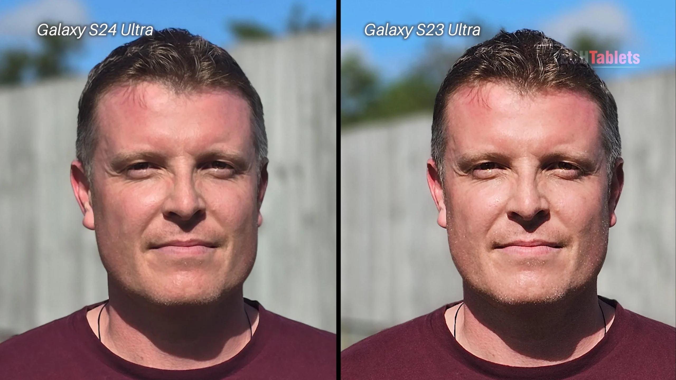 Samsung Galaxy S24 ve S23 kameralarının farklarını gösteren karşılaştırmalı görsel.