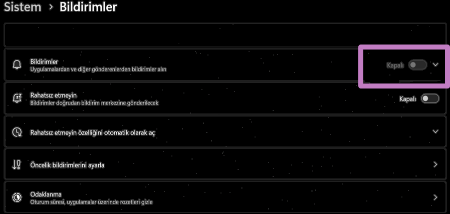 Windows 11 Bildirimlerini Ozellestirme 2 - Windows 11 Bildirimlerini Özelleştirme