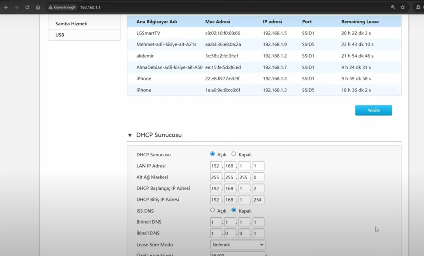 ZTE F6600 Modemde MAC Adresine IP Atama Rehberi
