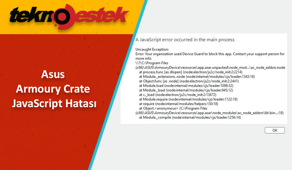 Asus Armoury Crate JavaScript Hatası için 7 Çözüm