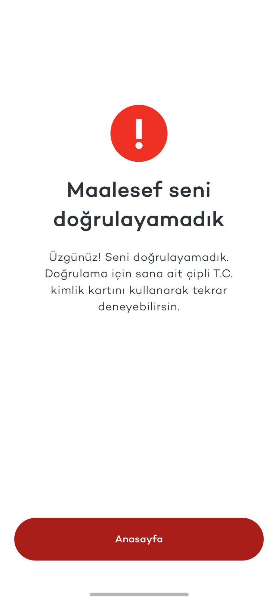 Tosla Kimlik Doğrulama Yüz Okuma Sorunu Çözüm Adımları