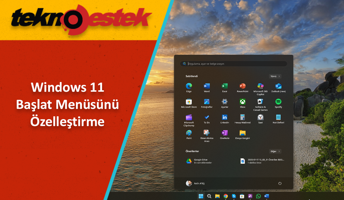 Windows 11 Baslat Menusu Ozellestirme - Windows 11 Başlat Menüsü Özelleştirme
