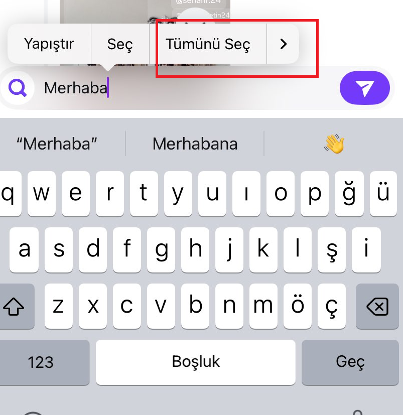 Karşı tarafa yabancı dilde mesaj gönderme