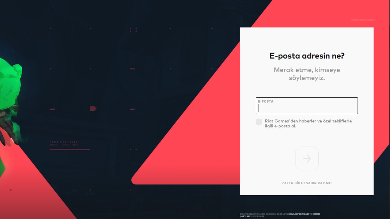 riot hesabı oluşturamıyorum