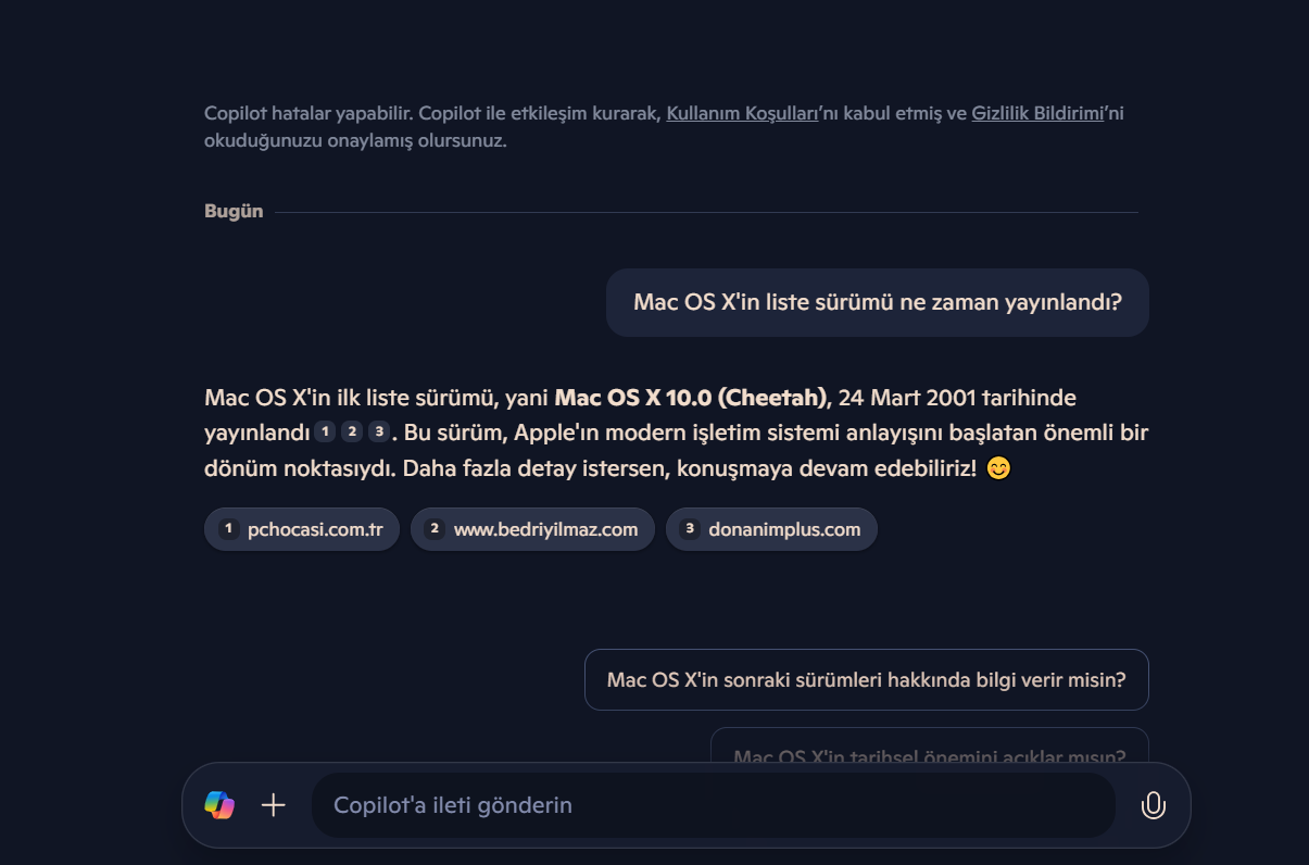 Ekran goruntusu 2025 02 28 111637 - Microsoft Copilot'un Mac Uygulaması Var
