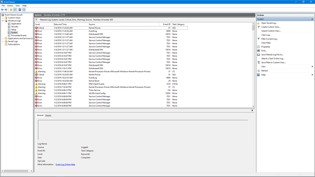 Kernel Power 41(63) Hatası