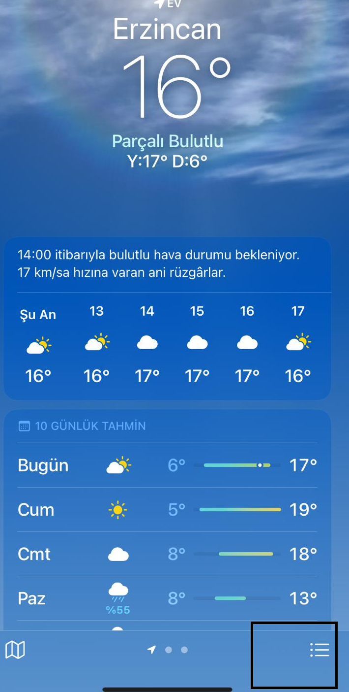 iPhone hava durumu bildirimleri nasıl açılır