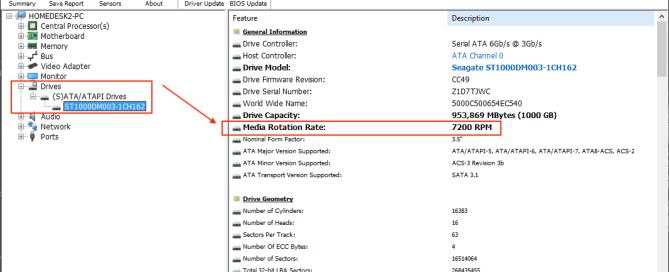 HDD Hızı Öğrenme HDD hızının test edilmesini gösteren bir ekran görüntüsü.