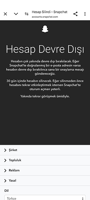 Snapchat Hesabı Kalıcı Olarak Nasıl Silinir