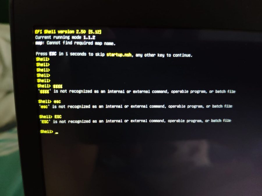 EFI Shell hata mesajı görüntüsü, kurulum sırasında karşılaşılan bir sorun.