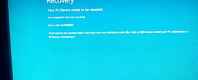 Windows aygıtınızın onarılması gerekiyor hatası