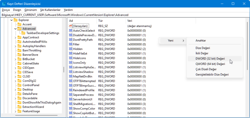 Kayıt Defteri Düzenleyicisi