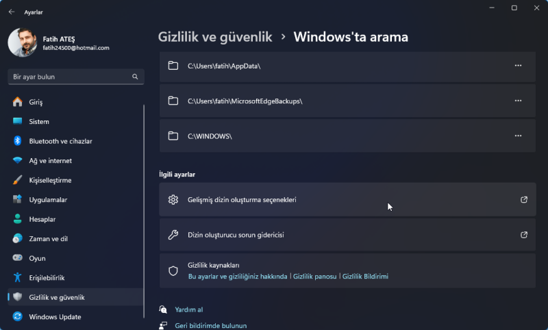 Windows 11 Arama Çubuğu Çalışmıyor