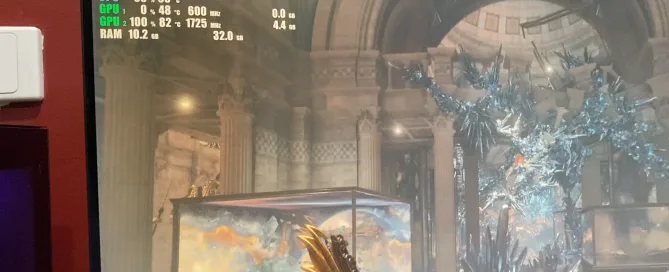 Bir bilgisayarın GPU'sunun kendiliğinden kapanma sorununu simgeleyen görsel, ekranın bir köşesinde donanım bileşenlerinin yer aldığı ve enerji akışını gösteren bir grafikle vurgulanan bir hata durumu.