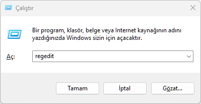 Windows 11 Çalıştır Penceresi