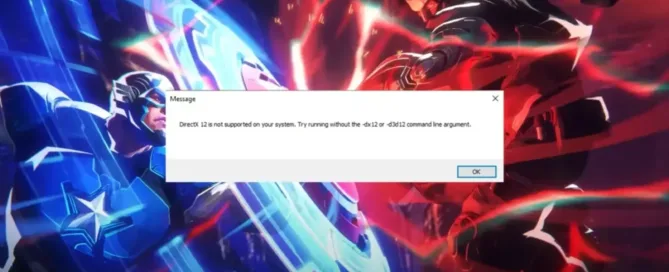 Marvel Rivals grafik sürücüsü hatasının ekranda göründüğü ve bu hatanın çözümüyle ilgili öneriler.