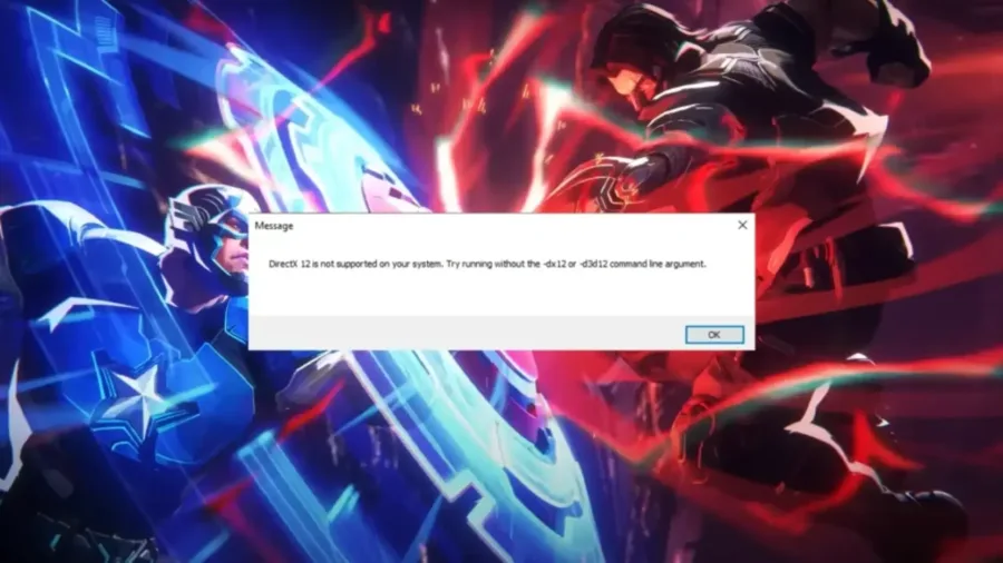Marvel Rivals grafik sürücüsü hatasının ekranda göründüğü ve bu hatanın çözümüyle ilgili öneriler.