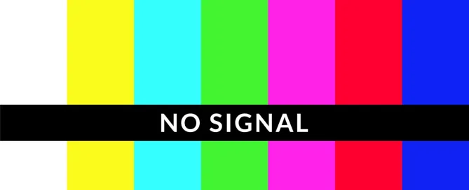 Ekranda sinyal gelmiyor hatasını gösteren bir görsel.