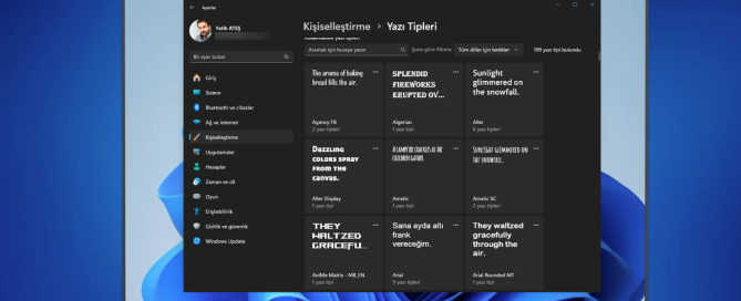 Windows 11 Yazı Tipi Değiştirme Nasıl Yapılır?